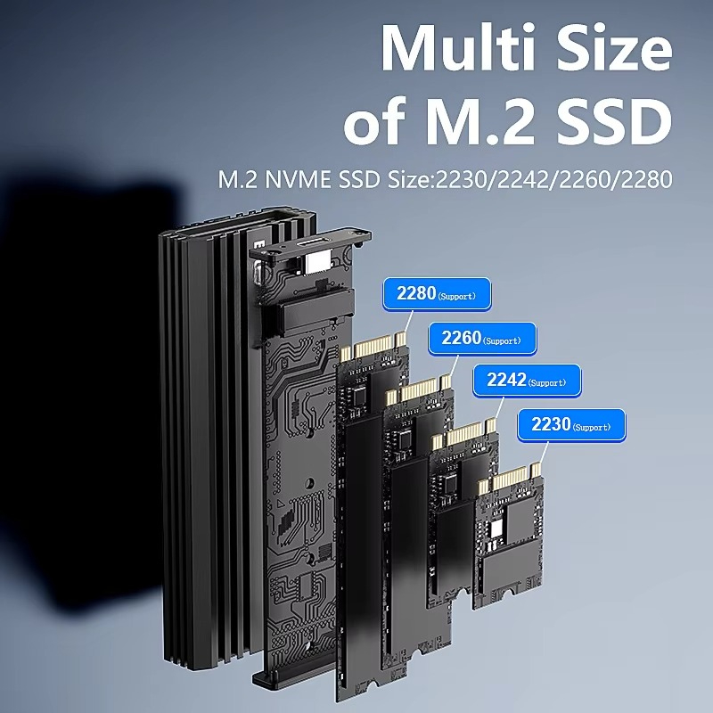 External Ssd - กล่องใส่ฮาร์ดดิสก์ภายนอก EE1 อลูมิเนียม M.2 NVME PCIE