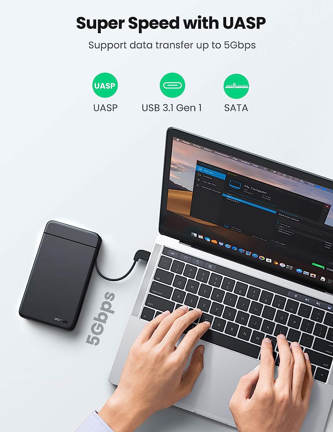 กล่องใส่ฮาร์ดดิสก์ UGREEN USB  - Ssd Hard Drive บทวิจารณ์และราคา