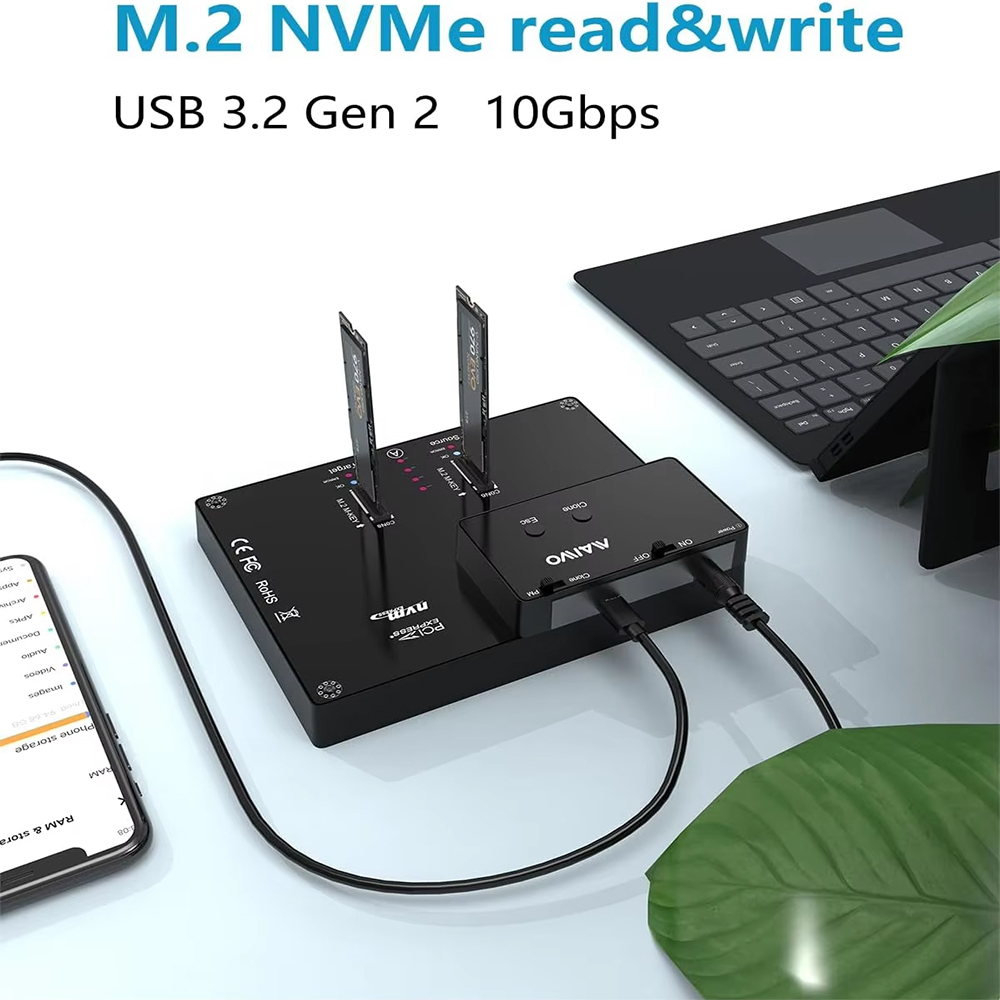 MAIWO 2 Bay M2 NVMe Docking St - 8Tb M2 Nvme Ssd บทวิจารณ์และราคา