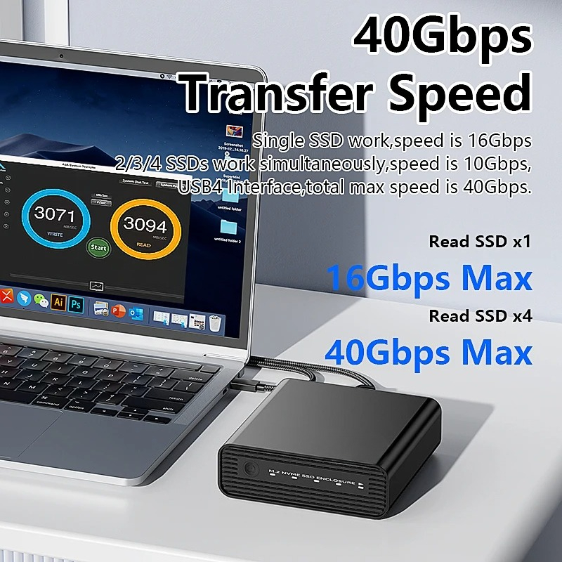 กล่องใส่ SSD NVME ภายนอกแบบ 4  - External Ssd บทวิจารณ์และราคา