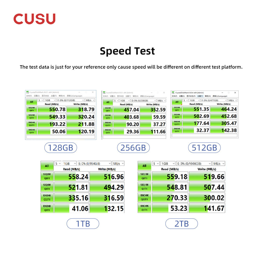 CUSU SSD 1TB 512GB 256GB 128GB - Ssd 500Gb บทวิจารณ์และราคา