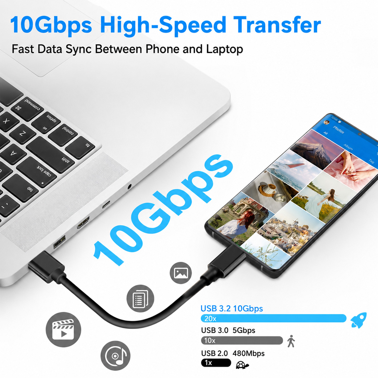 USB 3.2 ประเภท C ถึง A สายเคเบ - Samsung Ssd บทวิจารณ์และราคา